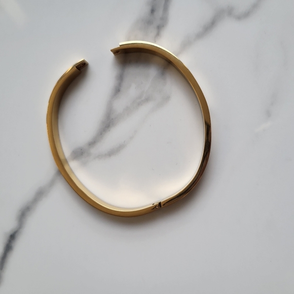 18K Gold Plated Diamond Square Cuff bracelet Jewelry Hypoallergenic Gift - Picture 5 of 8